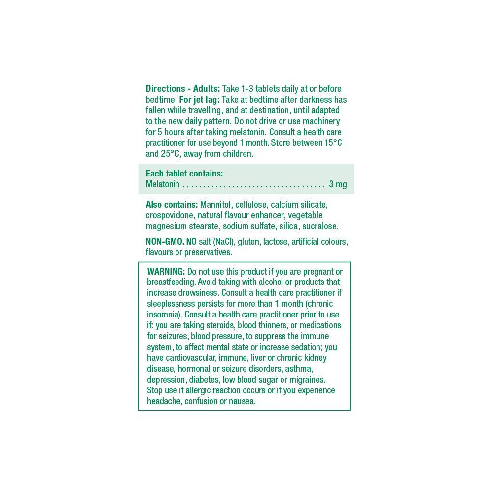 Jamieson Melatonin 3mg Fast Dissolving