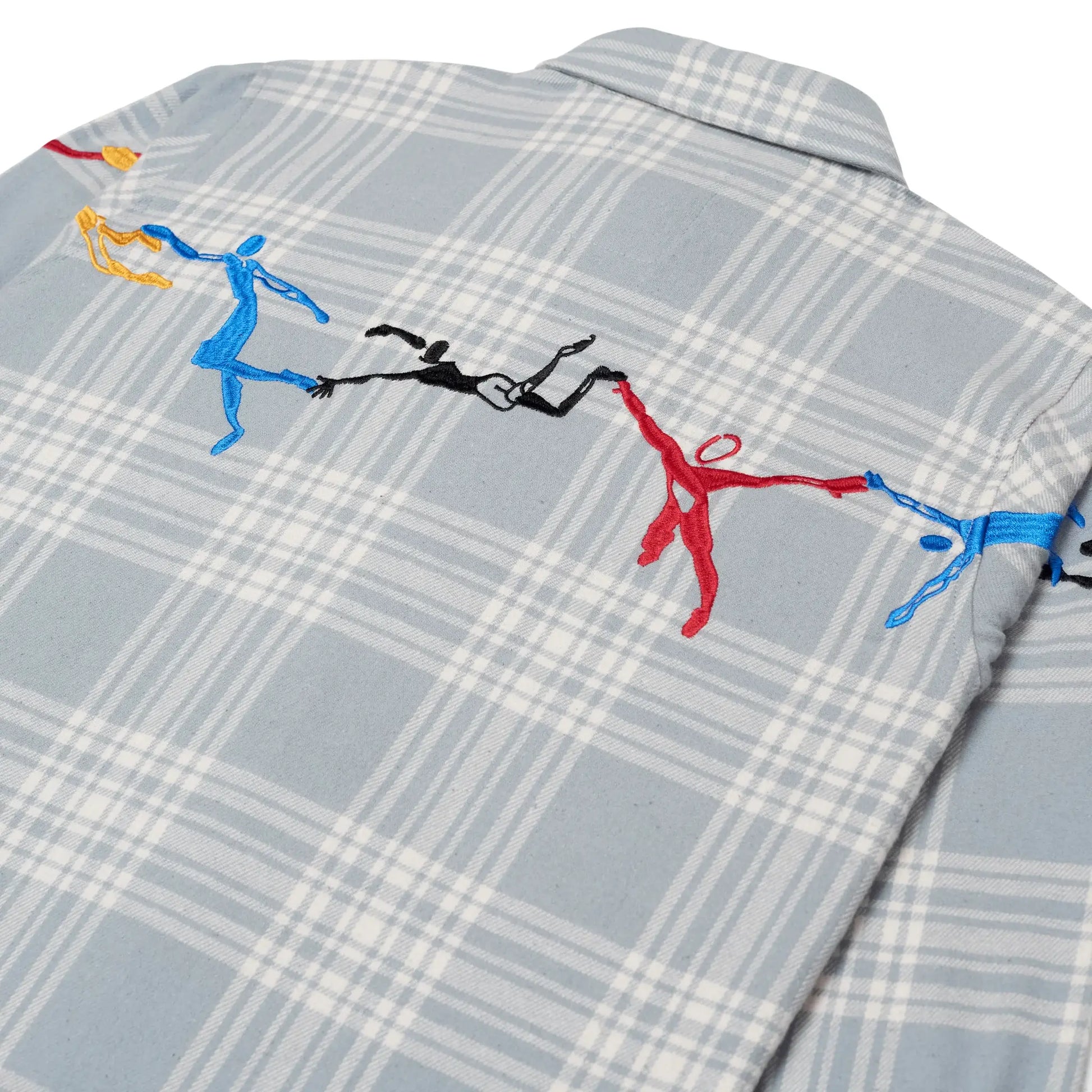 Kidsuper Embroidered Swinging Figures Flannel Shirt