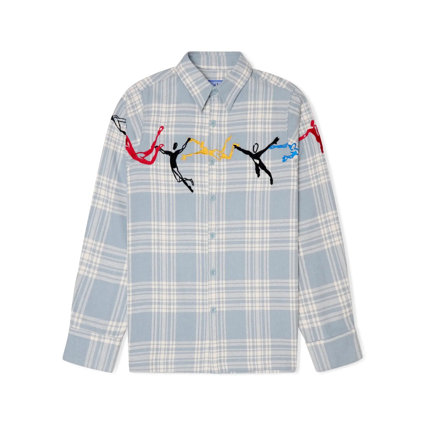 Kidsuper Embroidered Swinging Figures Flannel Shirt
