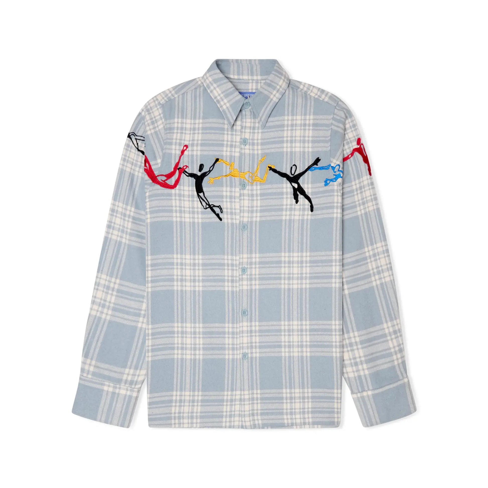 Kidsuper Embroidered Swinging Figures Flannel Shirt