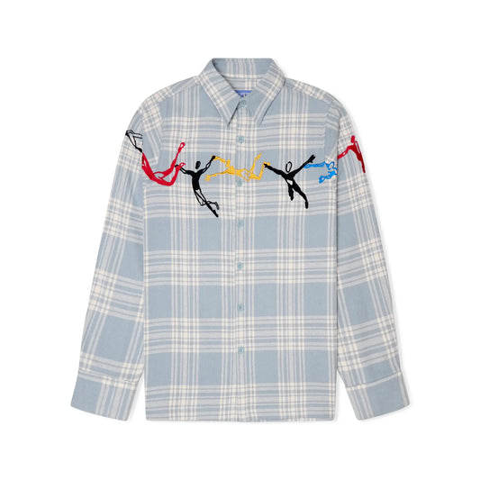Kidsuper Embroidered Swinging Figures Flannel Shirt