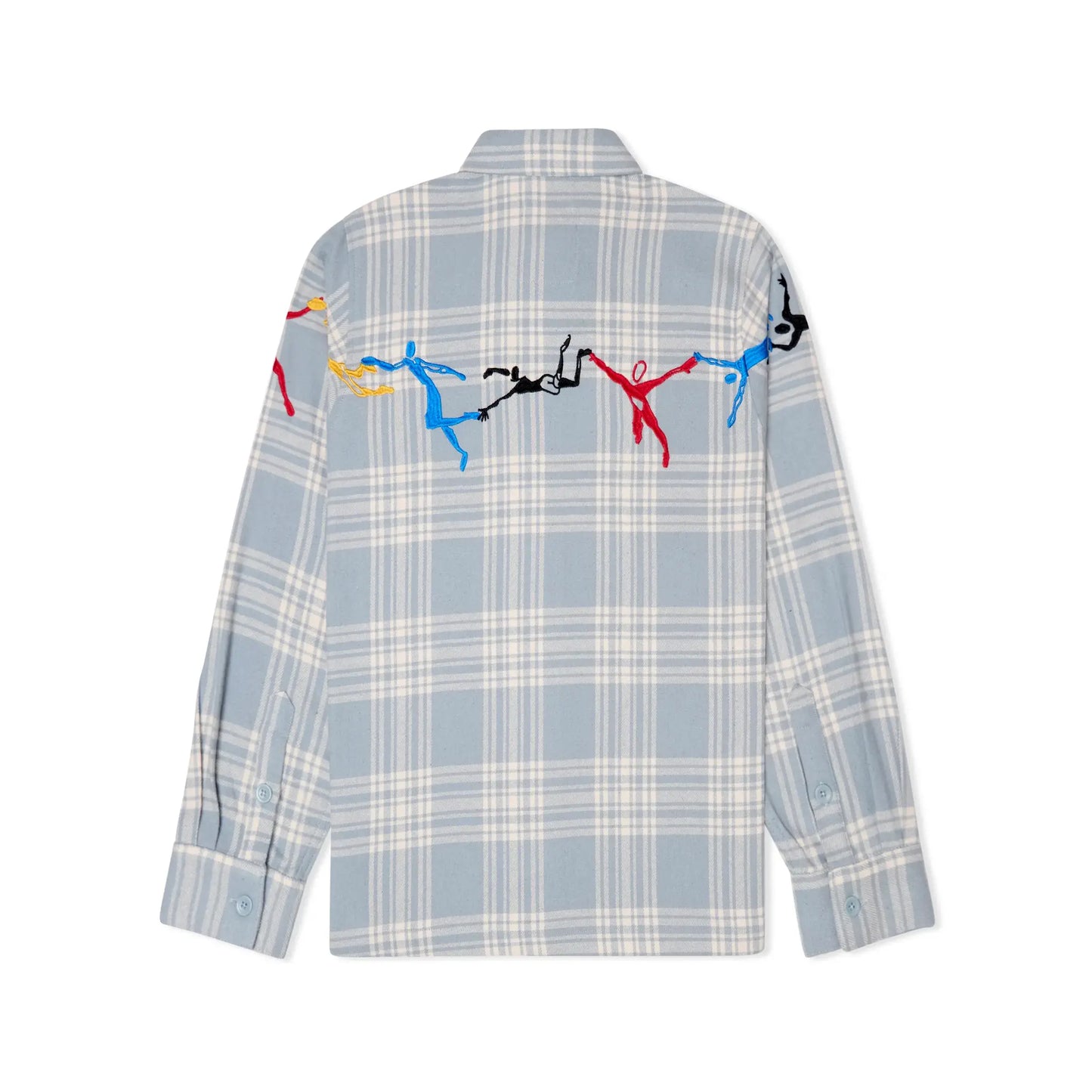Kidsuper Embroidered Swinging Figures Flannel Shirt