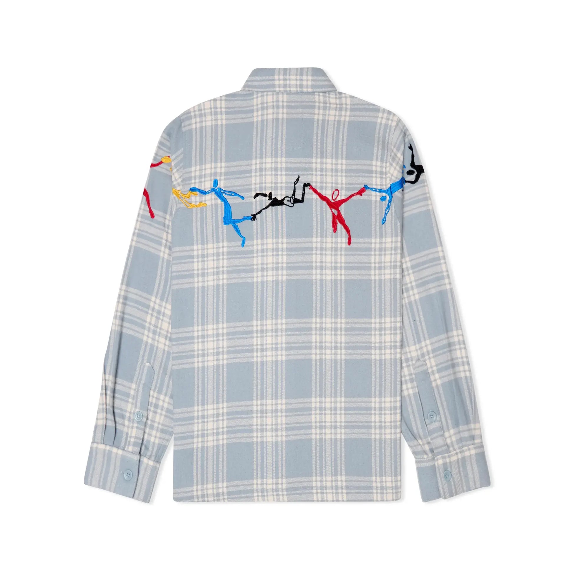 Kidsuper Embroidered Swinging Figures Flannel Shirt