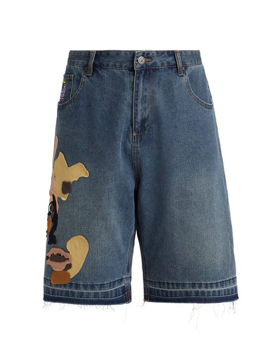 Kidsuper Face Patchwork Baggy Short