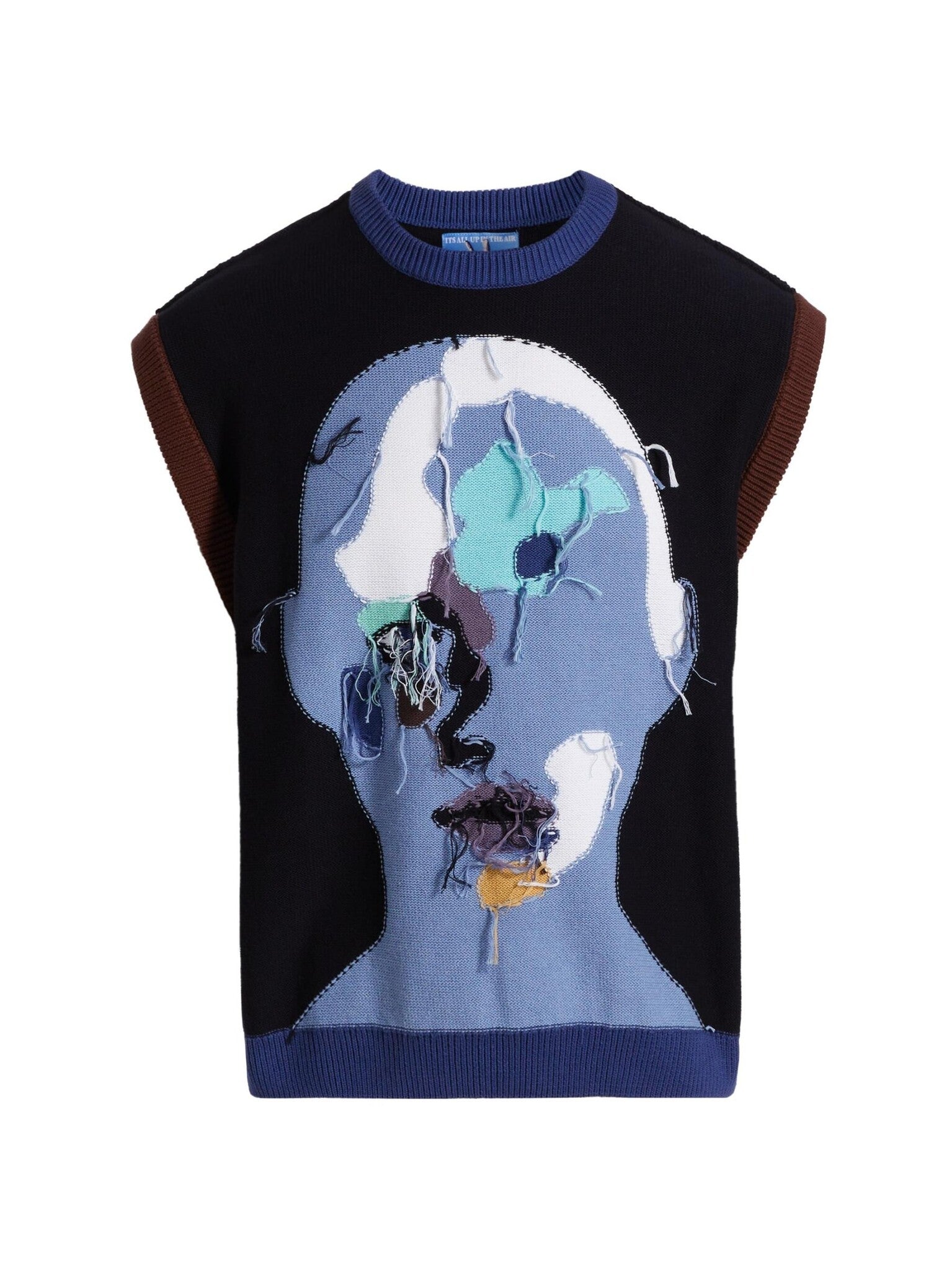 Kidsuper Reverse Knit Patchwork Face Vest 