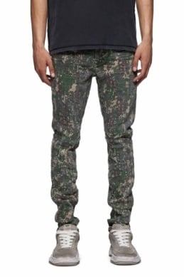 Purple Brand Militaire Buckshot Camo Denim Pant