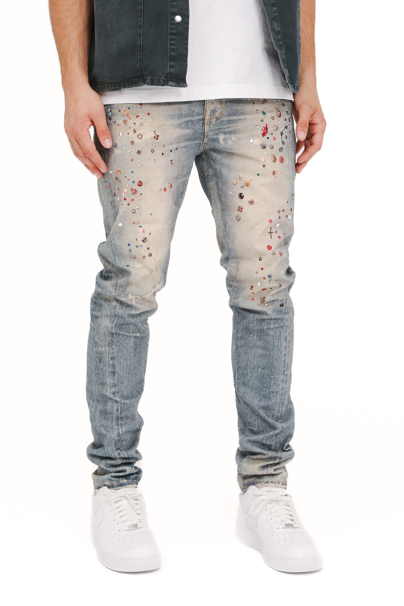Purple Brand Cyanine Jewel Skinny Denim Pant