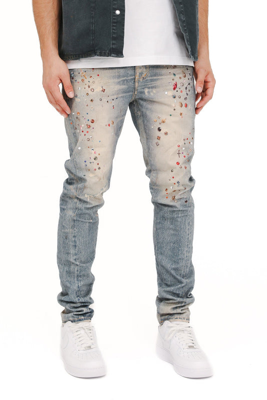 Purple Brand Cyanine Jewel Skinny Denim Pant