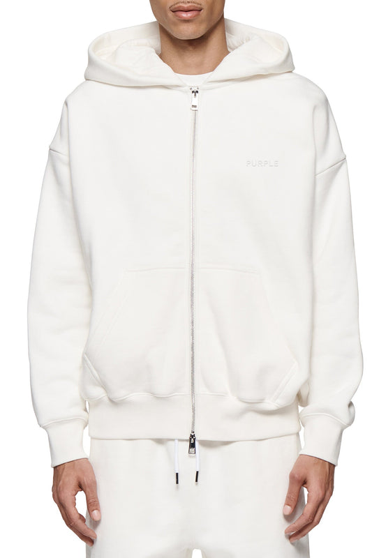Purple Brand Heavy Fleece Zip Front Hoodie 