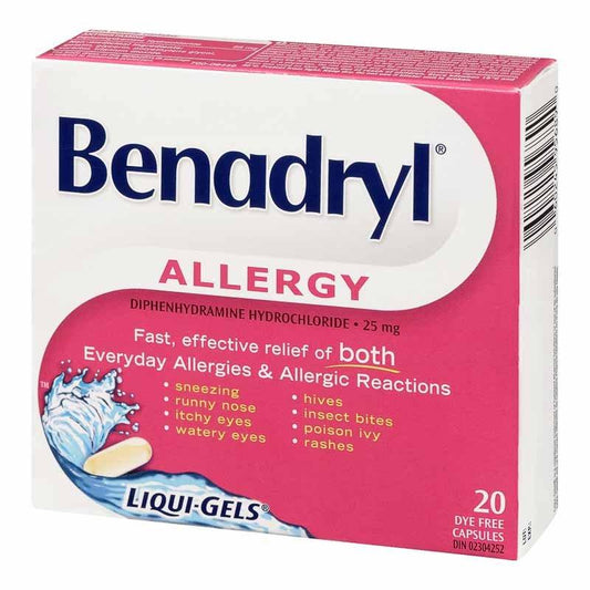 Benadryl Allergy Liqui-Gels 25mg