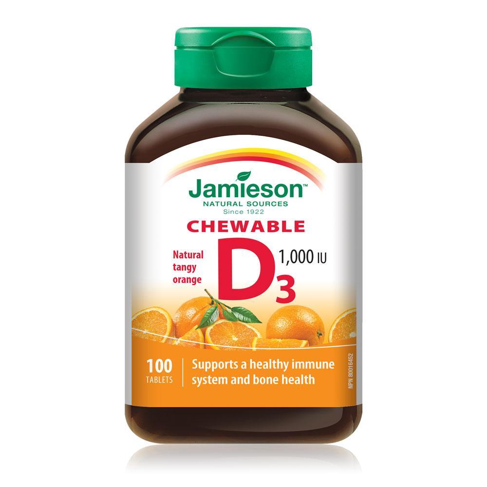Jamieson Vitamin D 1000IU Natural Orange