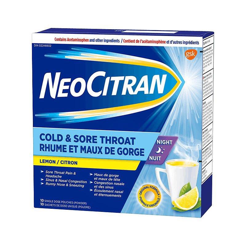 NeoCitran Cold & Sore Throat Night
